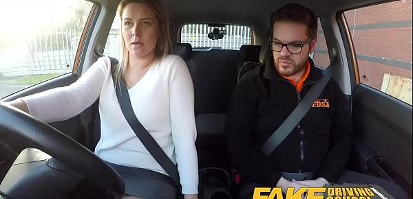  Fake Driving School Czech babe Nikky Dream orgasms during hard fucking